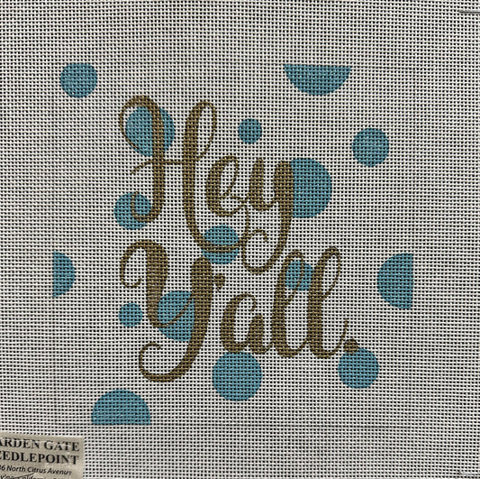 Hey You Canvas - Garden Gate Needlepoint