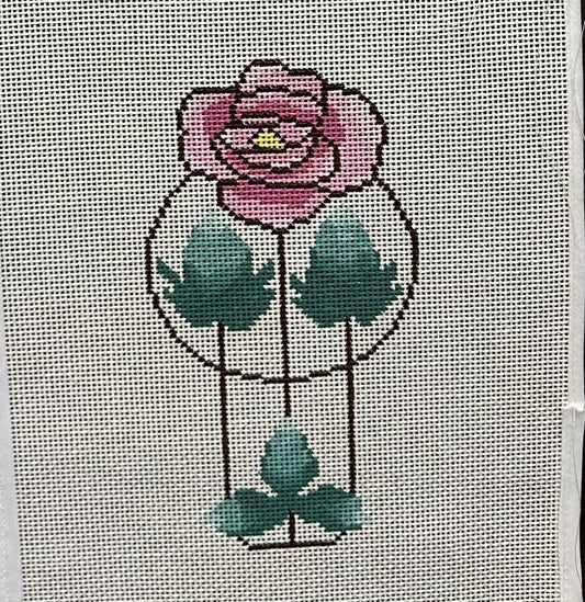 Art Deco Rose 2 Canvas - Garden Gate Needlepoint