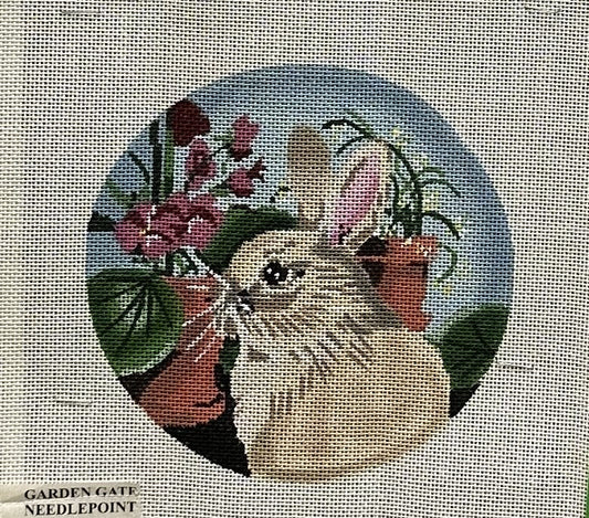 Rabbit Ornament - Garden Gate Needlepoint