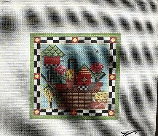 Birdhouses Canvas - Garden Gate Needlepoint