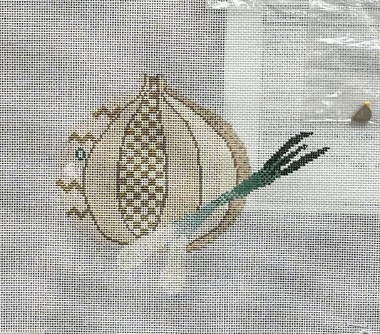 Garlic and Onion Canvas - Garden Gate Needlepoint