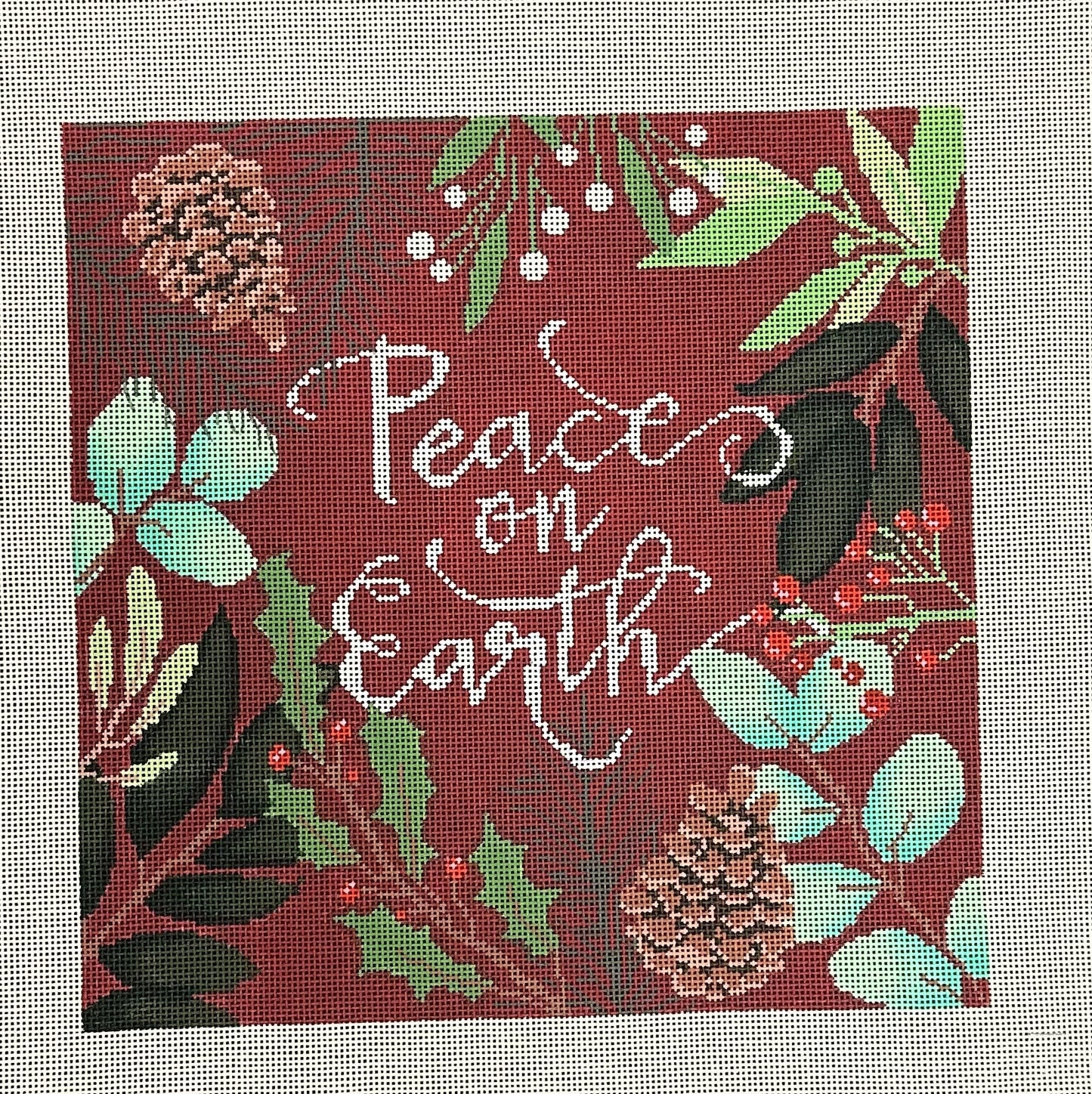 Peace on Earth Canvas - Garden Gate Needlepoint