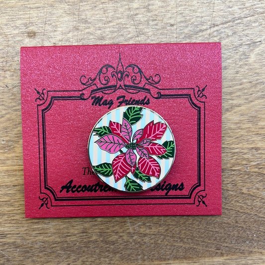 Poinsettia Needle Minder - Garden Gate Needlepoint