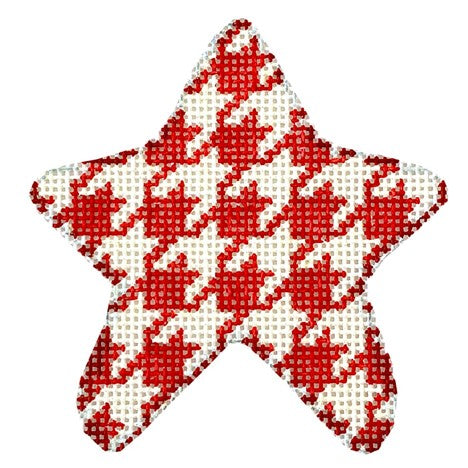 Red Houndstooth Mini Star