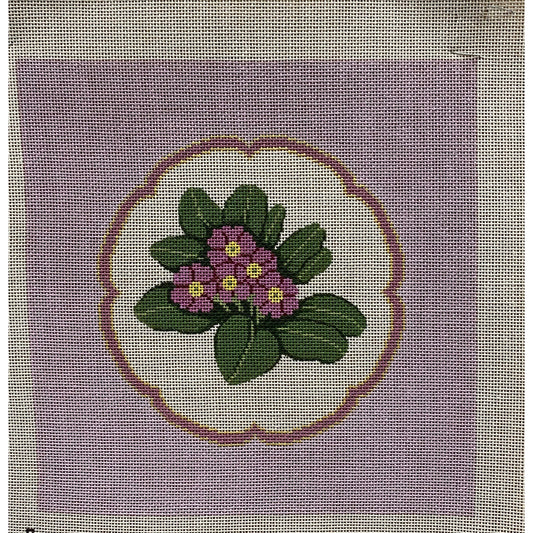 African Violets canvas - Garden Gate Needlepoint