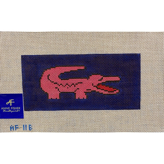 Alligator Eyeglass case - Garden Gate Needlepoint