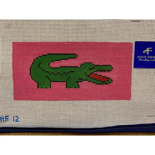 Ann Fisher Allegator Eyeglass Case - Garden Gate Needlepoint