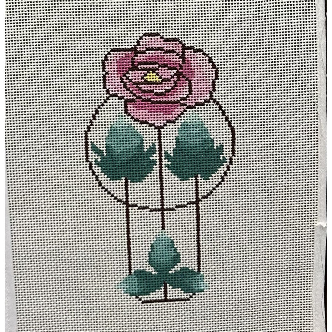 Art Deco Rose 2 Canvas - Garden Gate Needlepoint