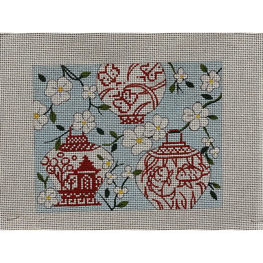 Asian Laterns canvas - Garden Gate Needlepoint