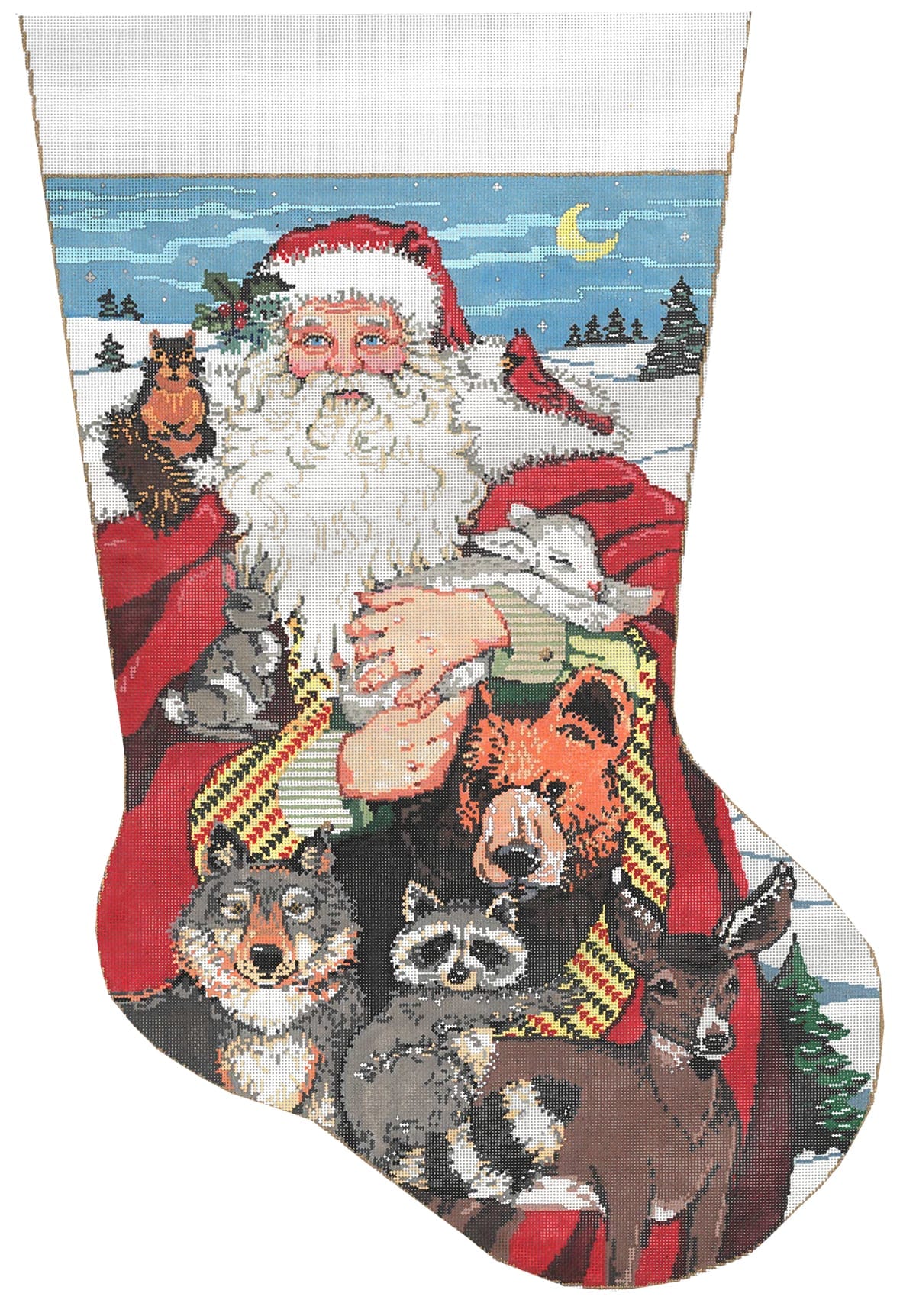 Beasts Stocking - Garden Gate Needlepoint