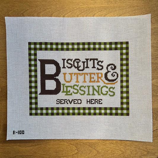 Biscuits, Butter and Blessings - Garden Gate Needlepoint