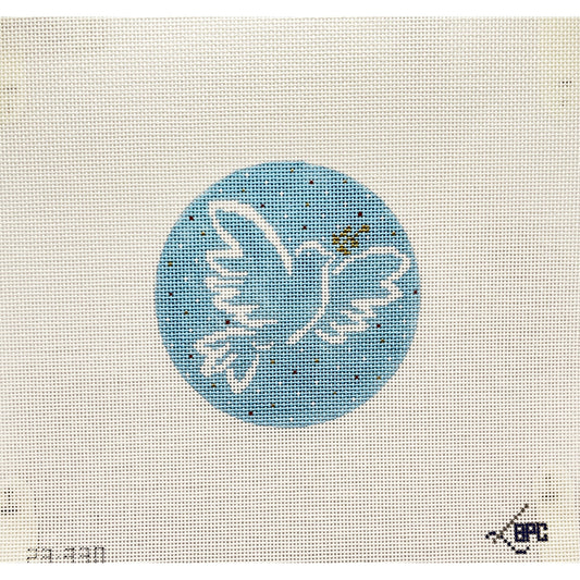 Blue Dove ornament - Garden Gate Needlepoint