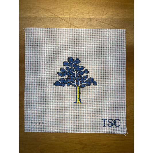 Blue Willow Deconstructed- Apple tree - Garden Gate Needlepoint