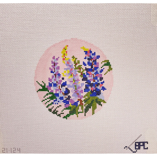 Bluebonnet 4"� Round - Garden Gate Needlepoint