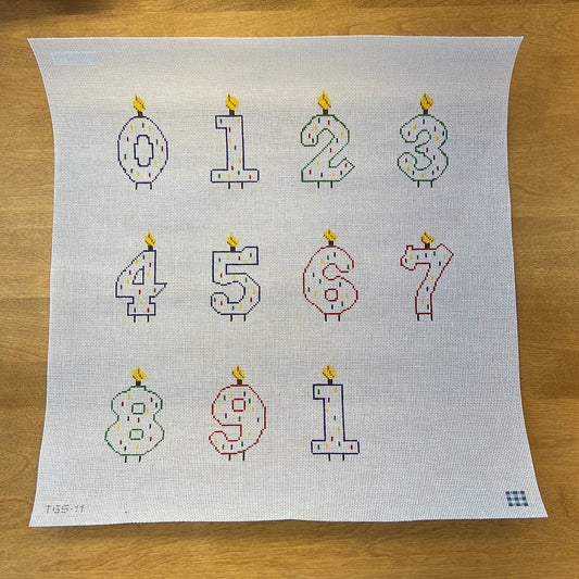 Candle Number Set ~ Small - Garden Gate Needlepoint