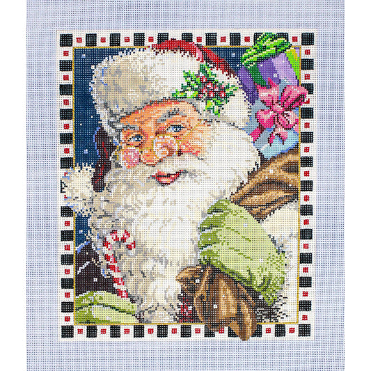 Candy Cane Santa - Garden Gate Needlepoint