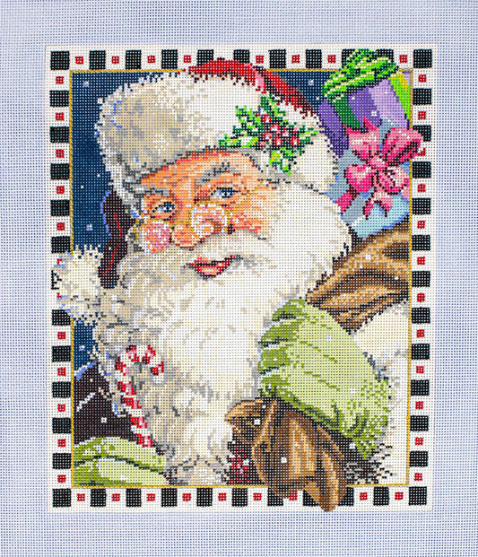 Candy Cane Santa - Garden Gate Needlepoint