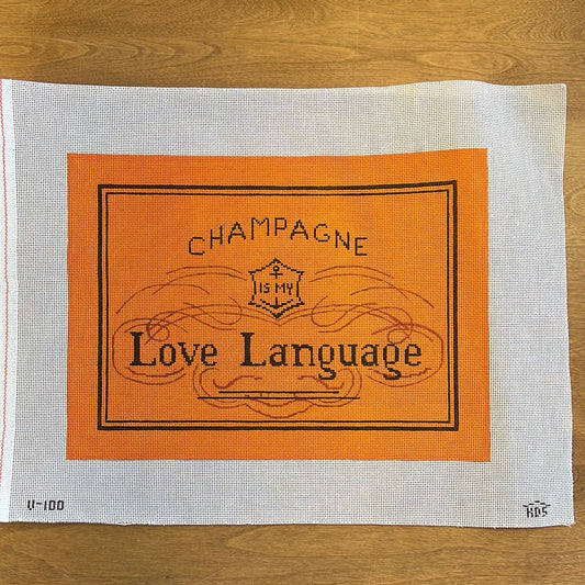 Champagne is my love language - Garden Gate Needlepoint