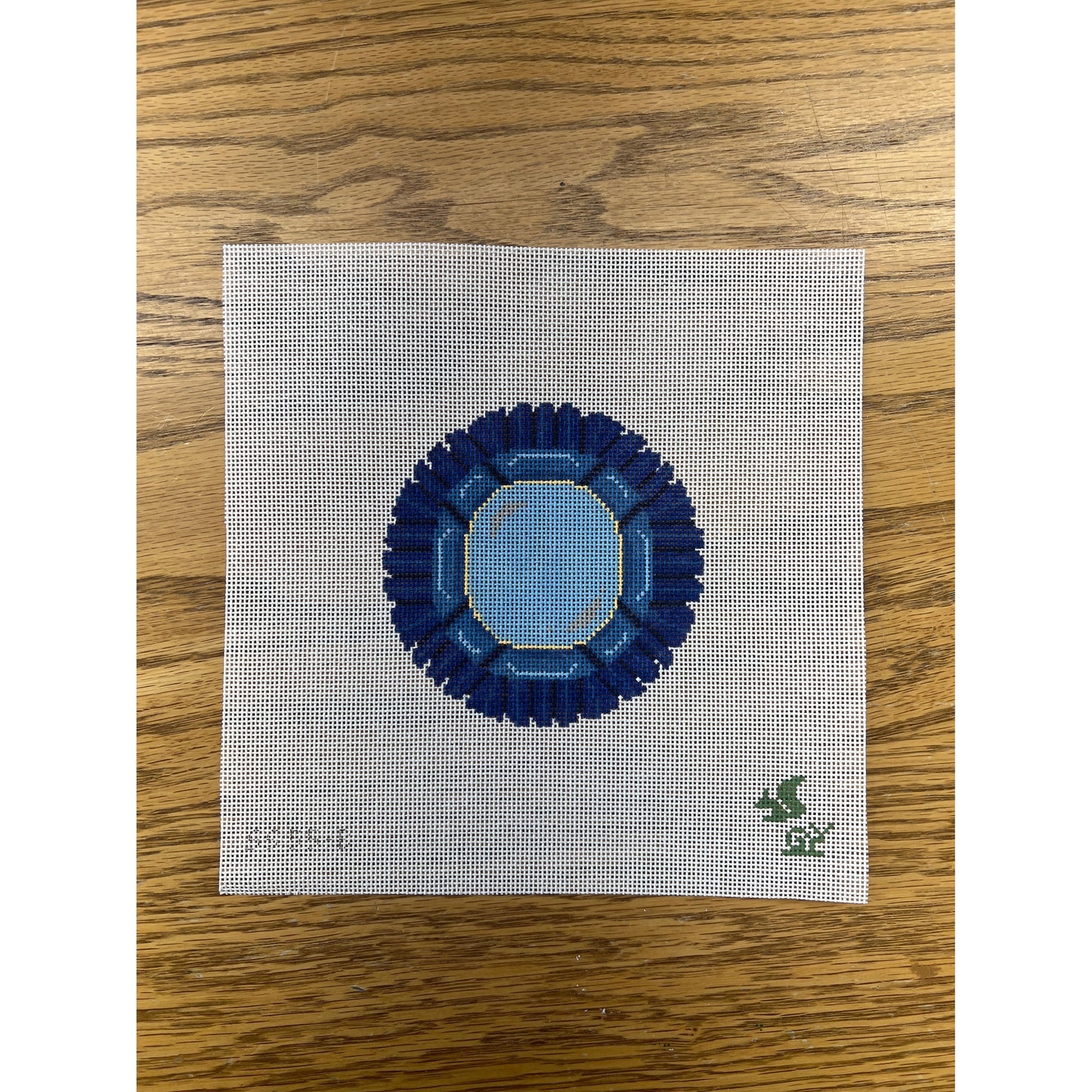 Championship Rosette-Blue - Garden Gate Needlepoint