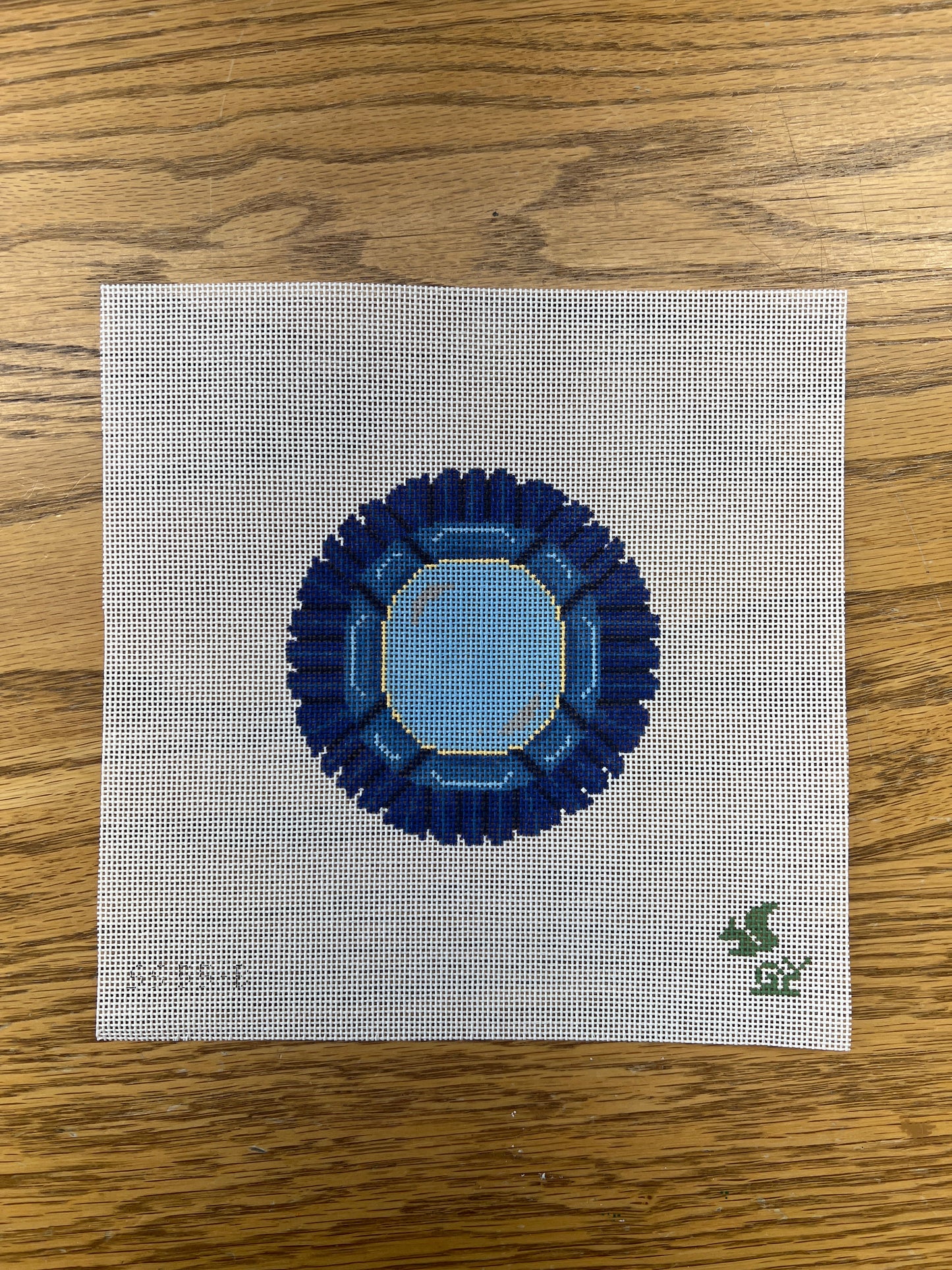 Championship Rosette-Blue - Garden Gate Needlepoint