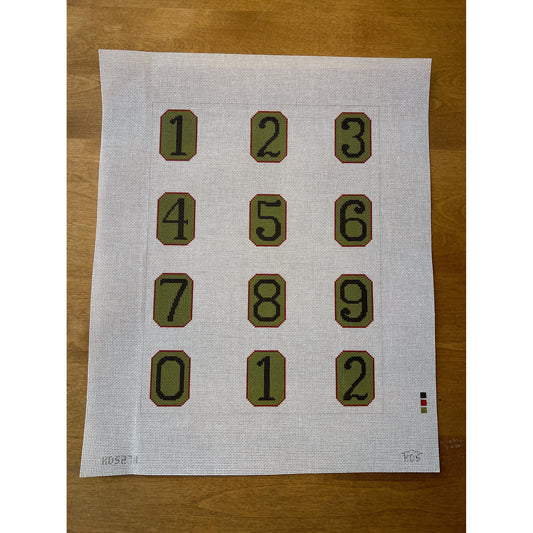 Christmas Perpetual Calendar Numbers - Garden Gate Needlepoint