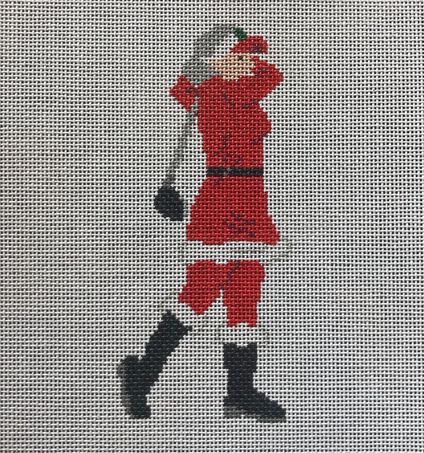 Mrs. Clause Golfing Canvas - Garden Gate Needlepoint