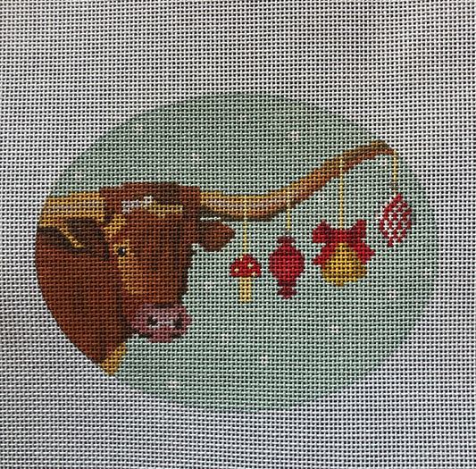 Longhorn Ornament - Garden Gate Needlepoint