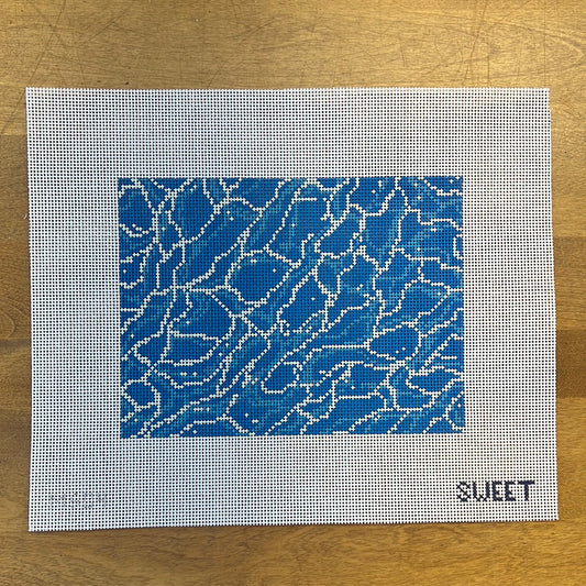 Empty Pool Clutch - Garden Gate Needlepoint