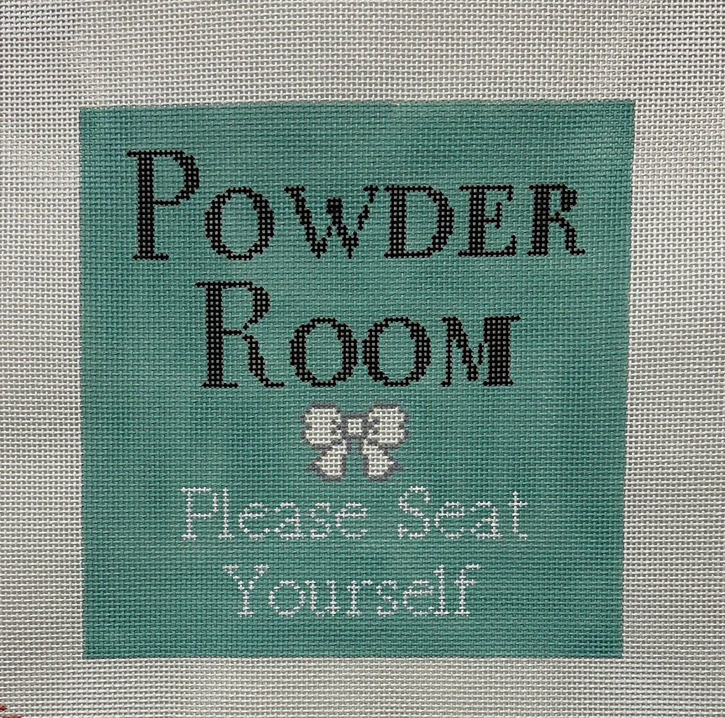 Powder Room Canvas - Garden Gate Needlepoint