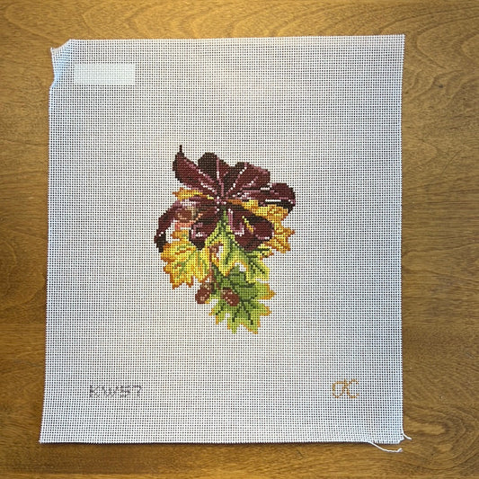 Fall Foliage Ornament - Garden Gate Needlepoint