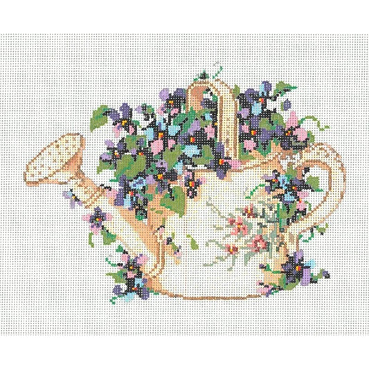 Flower Can - Garden Gate Needlepoint