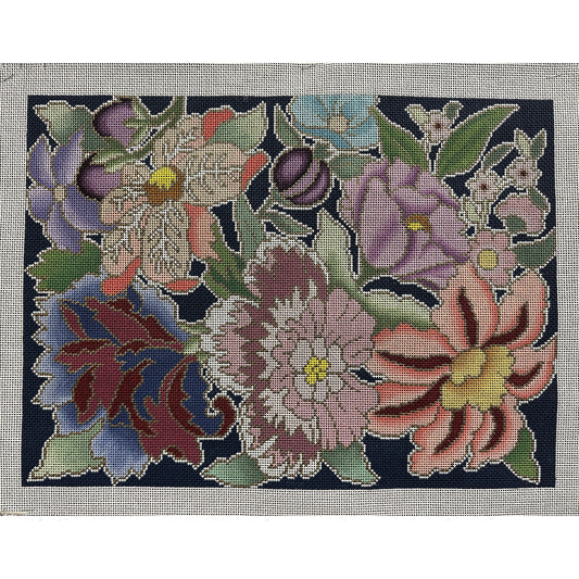 Flowers Eyeglass Case - Garden Gate Needlepoint