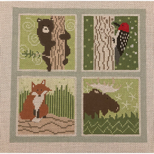Forest Creatures Canvas - Garden Gate Needlepoint