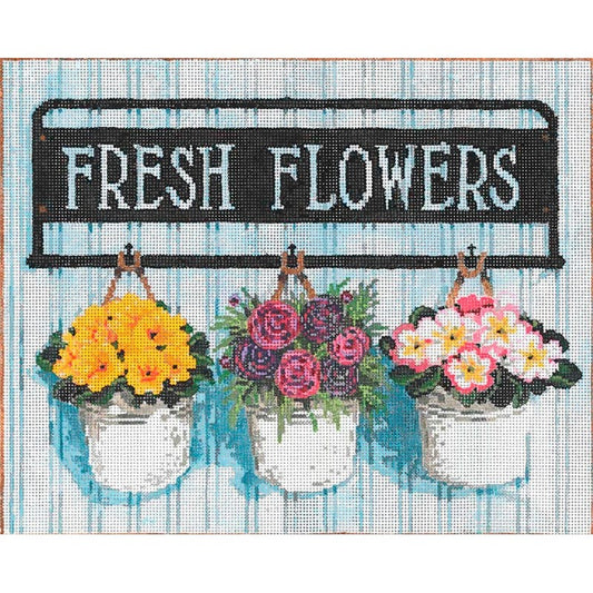 Fresh Flowers II - Garden Gate Needlepoint