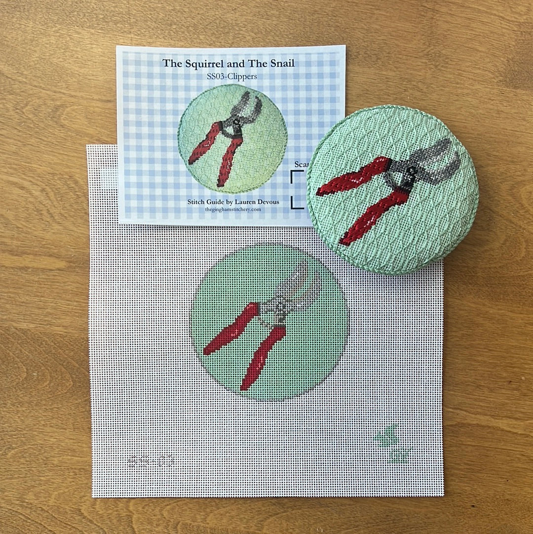 Garden Icons-Clippers - Garden Gate Needlepoint