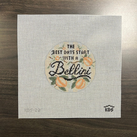 Happier Hour Coasters-Bellini - Garden Gate Needlepoint