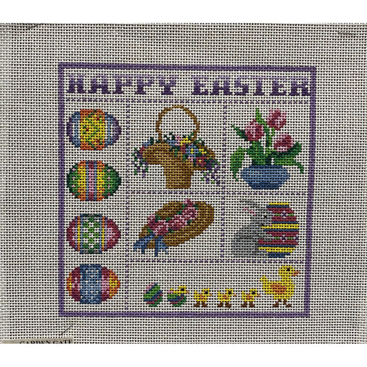 Happy Easter canvas - Garden Gate Needlepoint