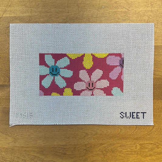 Happy Flowers Insert - Garden Gate Needlepoint