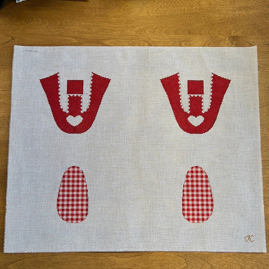 Heart Baby Booties - Garden Gate Needlepoint