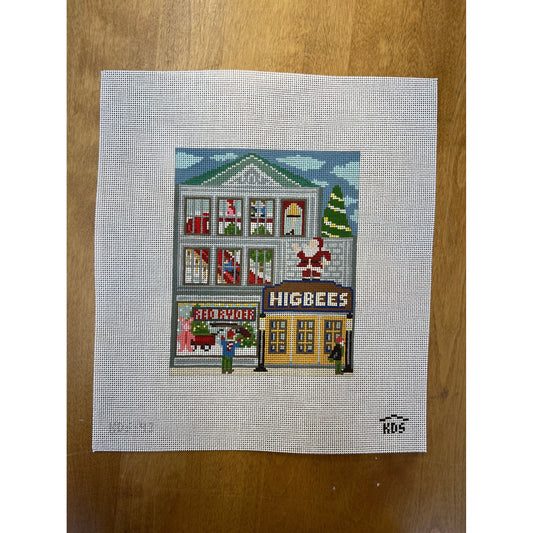 Higbees Storefront - Garden Gate Needlepoint