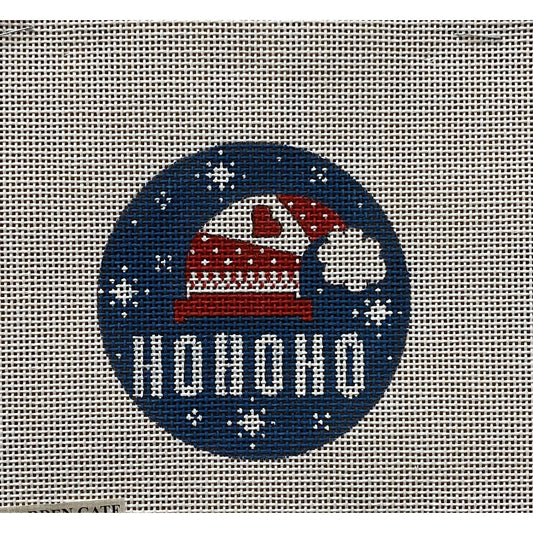 HoHoHo Knit Cap Ornament - Garden Gate Needlepoint