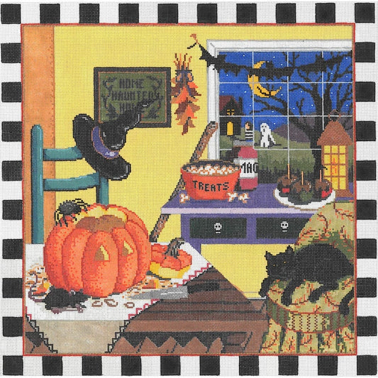 Home Haunted Home - Garden Gate Needlepoint
