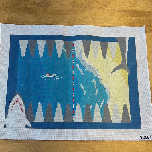 Jaws Backgammon Board - Garden Gate Needlepoint