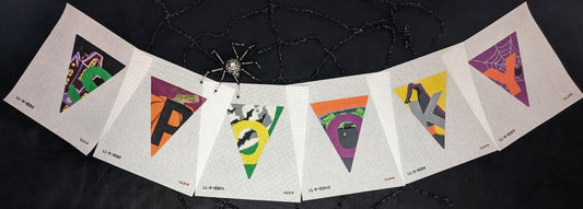SPOOKY Garland -- 6 Individual Canvases