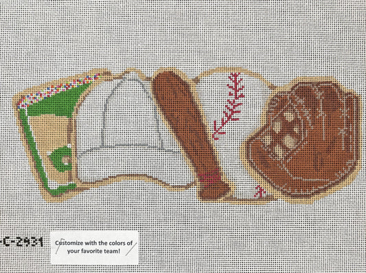 Baseball Cookies Row