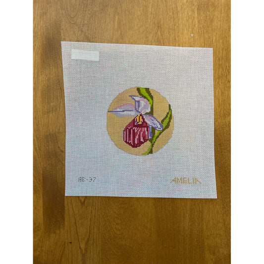 Ladyslipper Ornament - Garden Gate Needlepoint