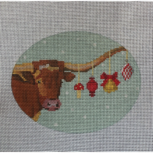 Longhorn Ornament - Garden Gate Needlepoint