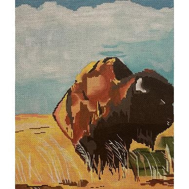 Majestic Buffalo Canvas - Garden Gate Needlepoint