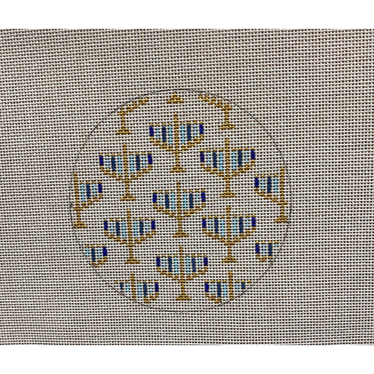 Menorah Ornament Canvas - Garden Gate Needlepoint