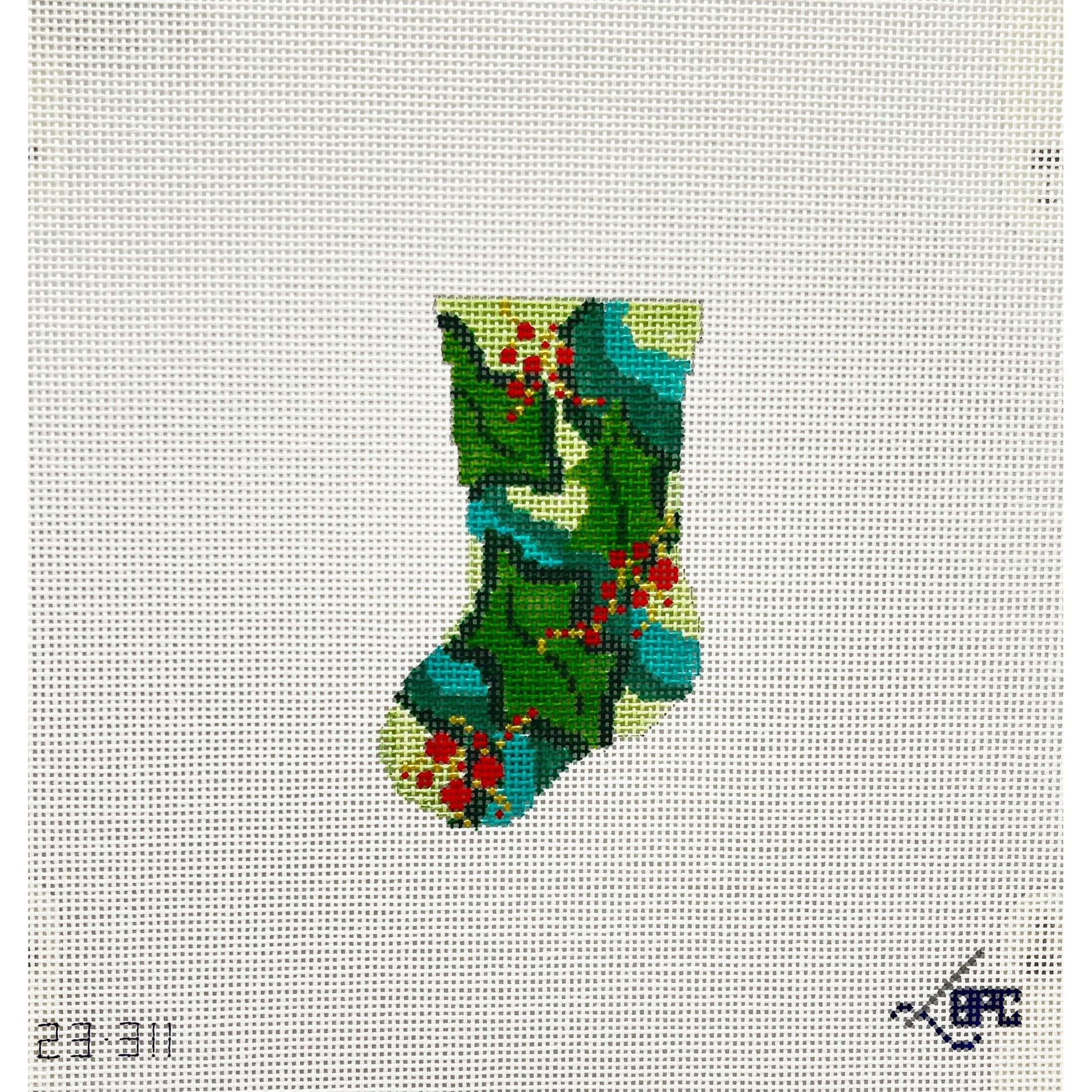 Micro berries stocking - Garden Gate Needlepoint